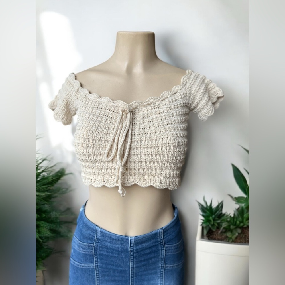 Stolen Hearts Crochet Crop Top